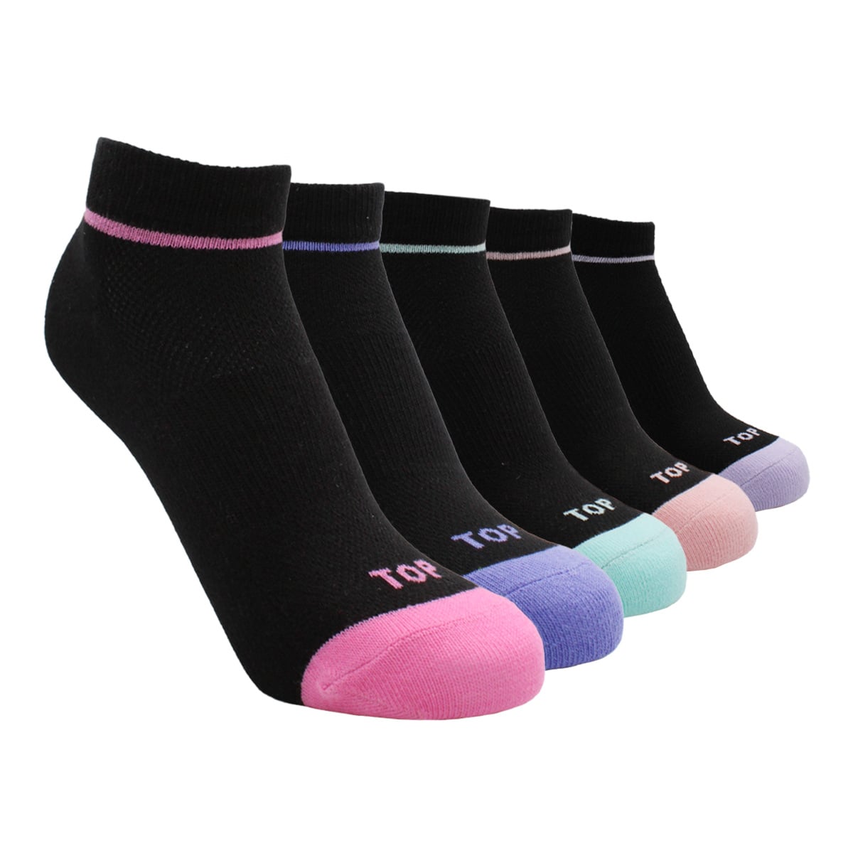 CALCETINES NIÑA DEPORTIVOS CORTOS PACK 5 C1 TOP - 1