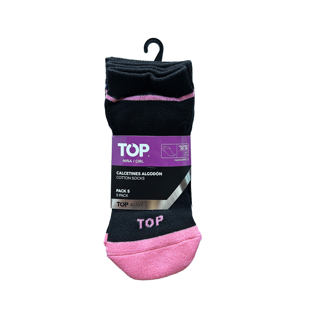 CALCETINES NIÑA DEPORTIVOS CORTOS PACK 5 C1 TOP - 7