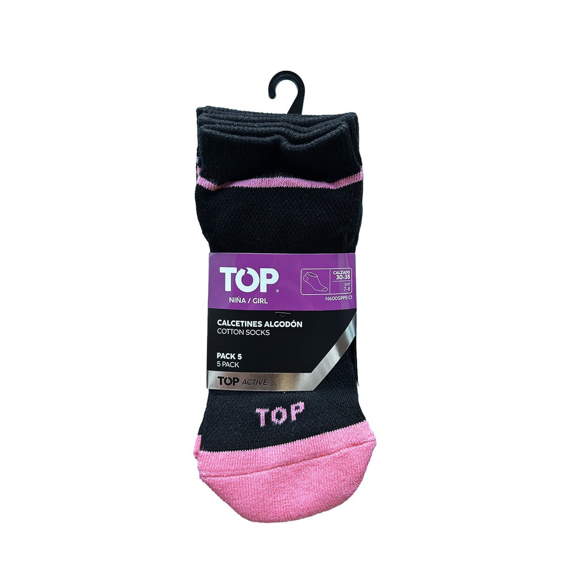 CALCETINES NIÑA DEPORTIVOS CORTOS PACK 5 C1 TOP - 7