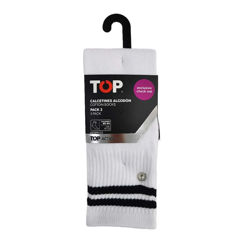 CALCETINES DEPORTIVOS MEDIA CAÑA PACK 3 C3 TOP - 3