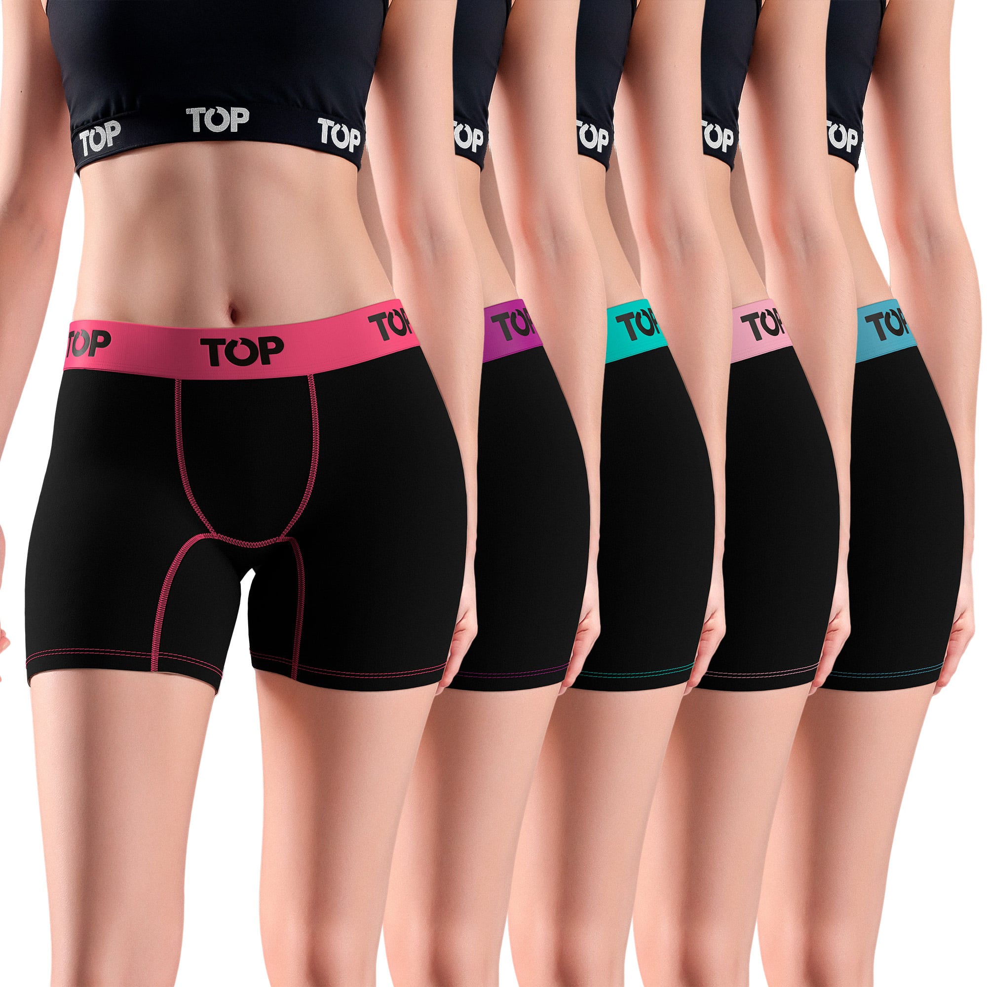 BOXER MUJER MEDIO ALGODON PACK 5 C3 TOP - 1