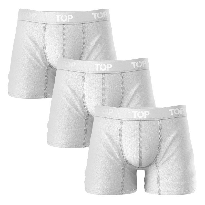 BOXER MEDIO ALGODON BLANCO PACK 3 C21 TOP - 1