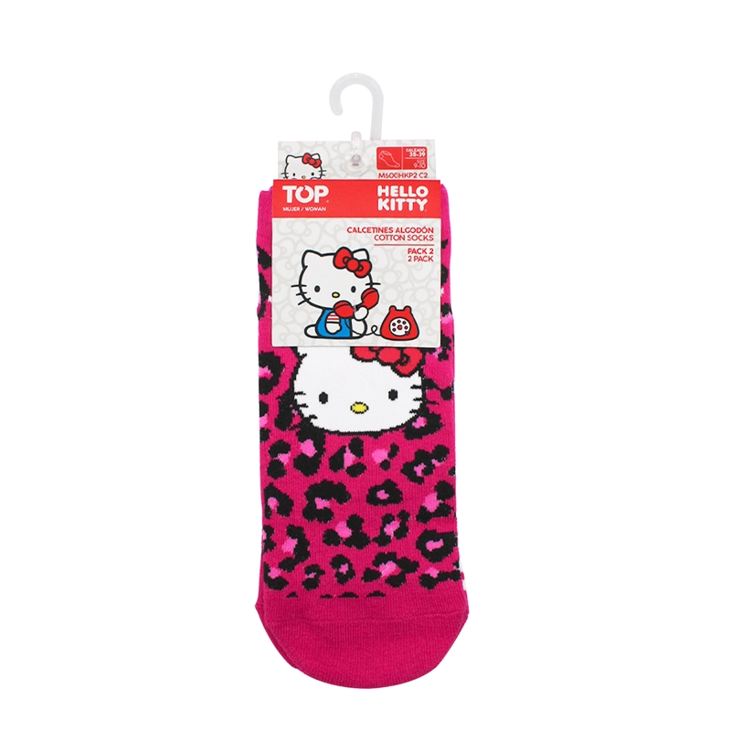 CALCETINES TOBILLEROS MUJER ALGODON PACK 2 HELLO KITTY C2 TOP - 6