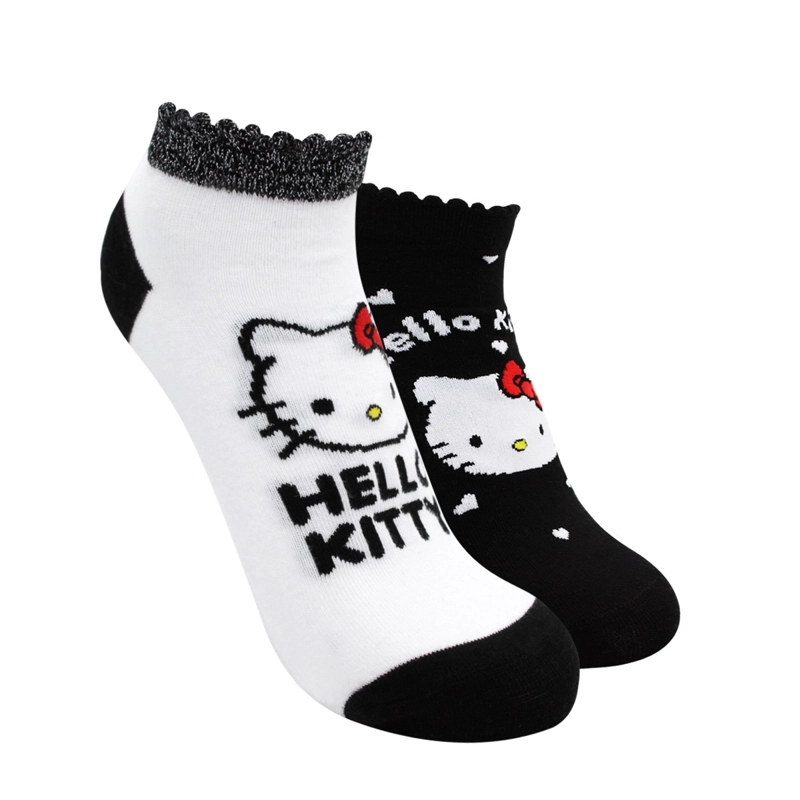 CALCETINES TOBILLEROS MUJER ALGODON PACK 2 HELLO KITTY C1 TOP - 1
