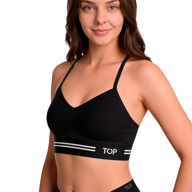PETO MUJER DEPORTIVO PRETINA ANCHA MICROFIBRA C1 TOP - 1