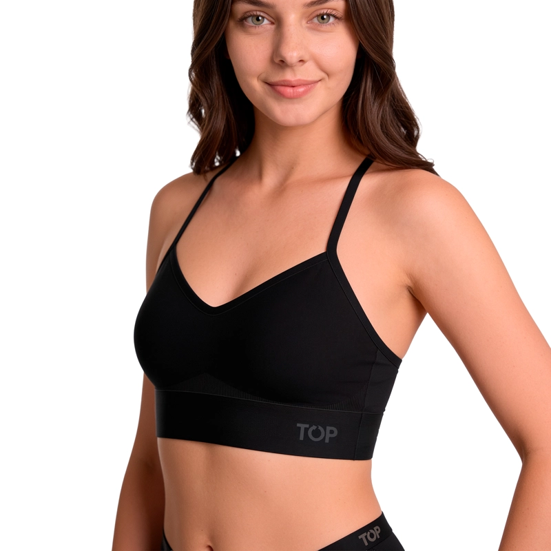 PETO MUJER DEPORTIVO PRETINA ANCHA MICROFIBRA C2 TOP - 1