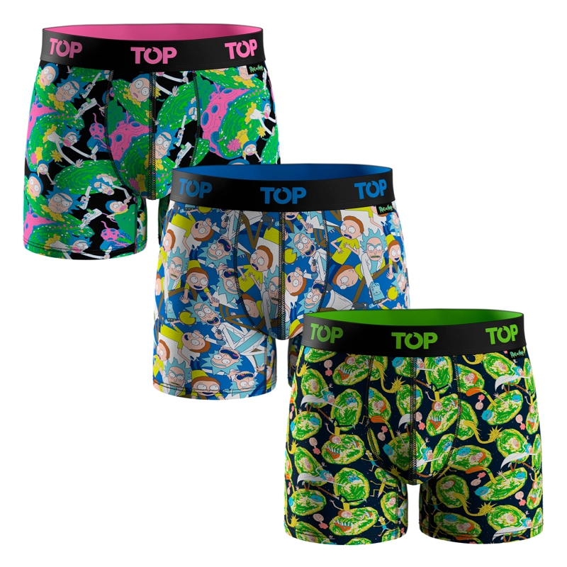 BOXER MEDIO ALGODON PACK 3 RICK AND MORTY C3 TOP - 1