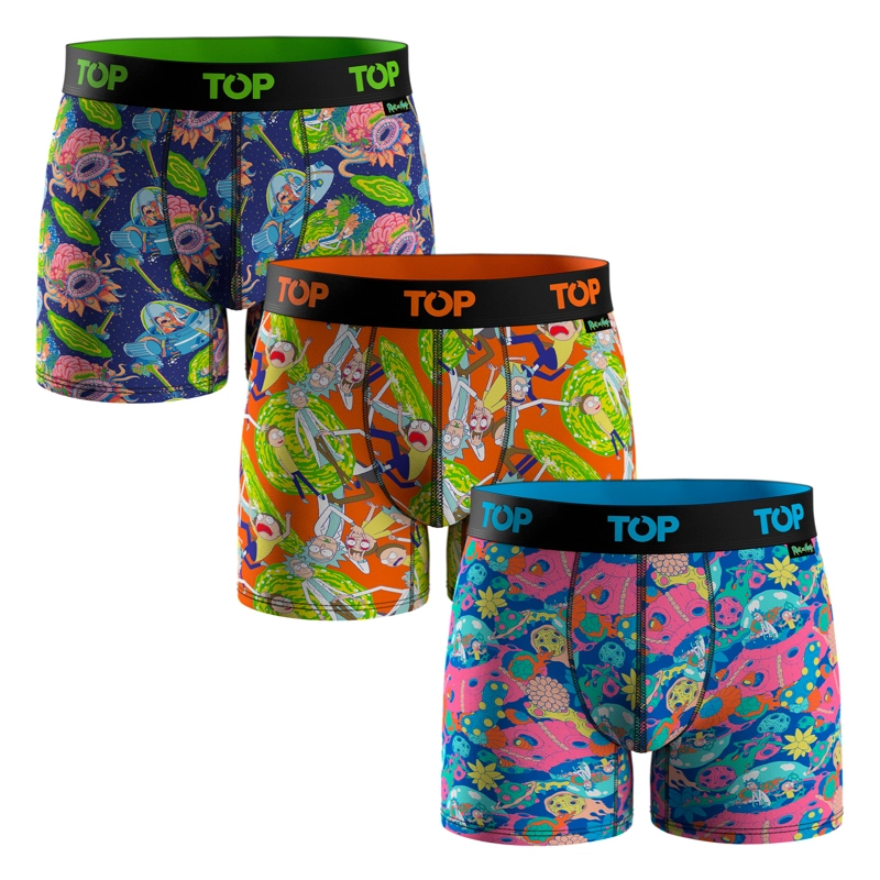 BOXER MEDIO ALGODON PACK 3 RICK AND MORTY C1 TOP - 1