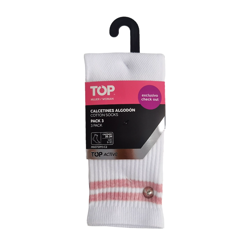 CALCETINES MUJER DEPORTIVOS MEDIA CAÑA PACK 3 C2 TOP - 5