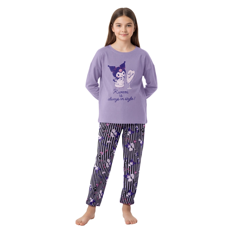 PIJAMA LARGO NIÑA ALGODON INVIERNO KUROMI C5 TOP - 1