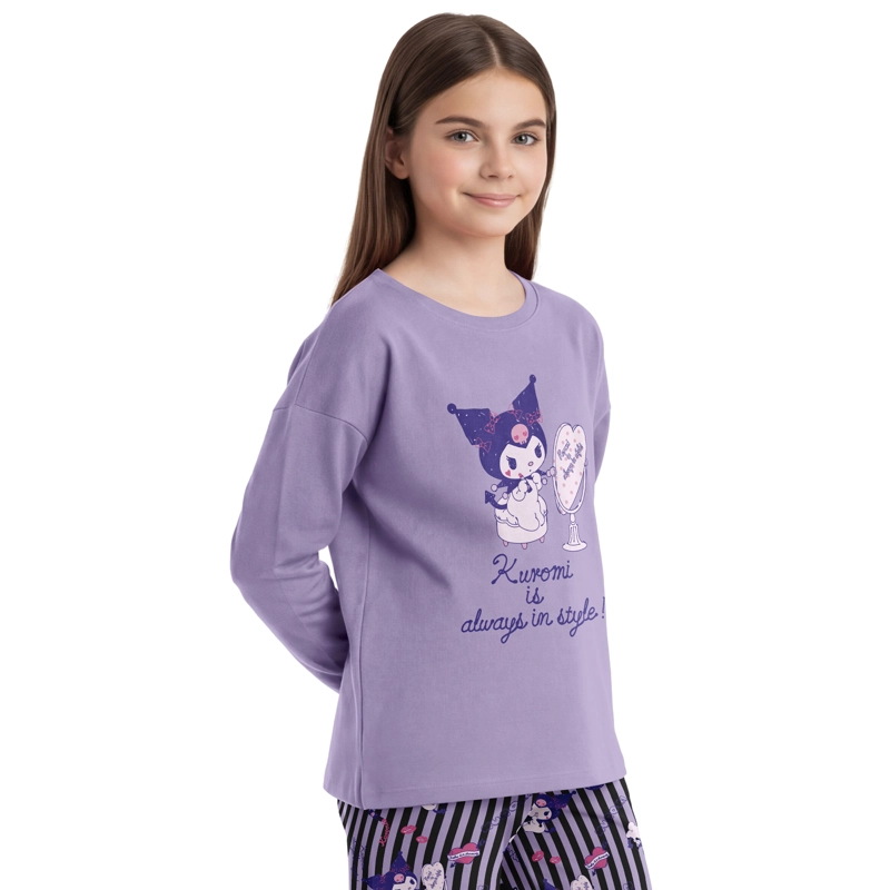 PIJAMA LARGO NIÑA ALGODON INVIERNO KUROMI C5 TOP - 2