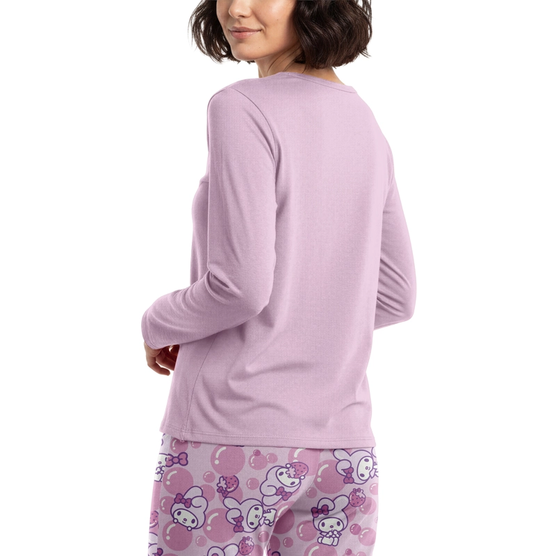 PIJAMA LARGO MUJER ALGODON INVIERNO MY MELODY C6 TOP - 3