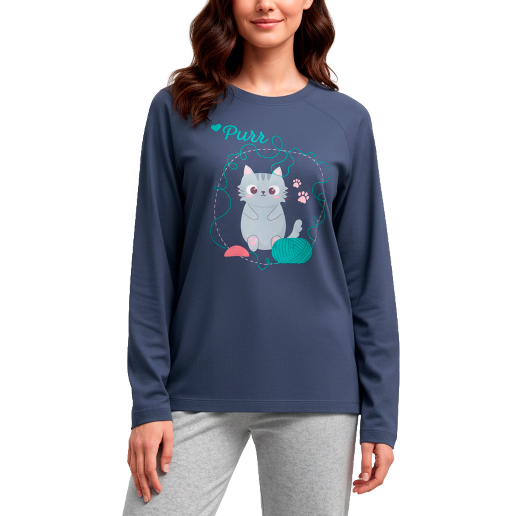 PIJAMA ALGODON MUJER INVIERNO C4 TOP - 3