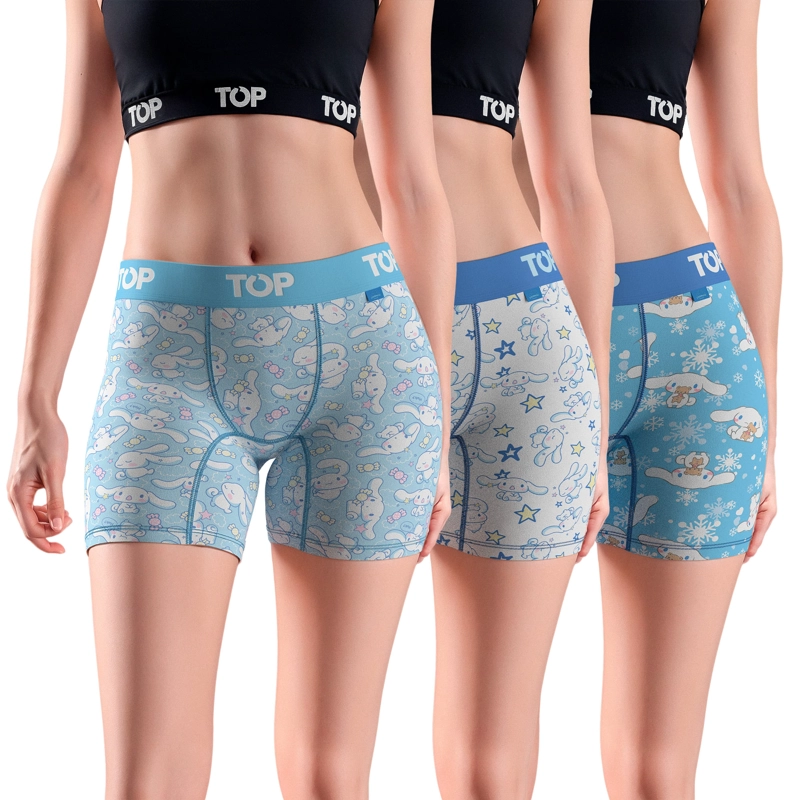 BOXER MEDIO MUJER ALGODON PACK 3 CINNAMOROLL C11 TOP - 1