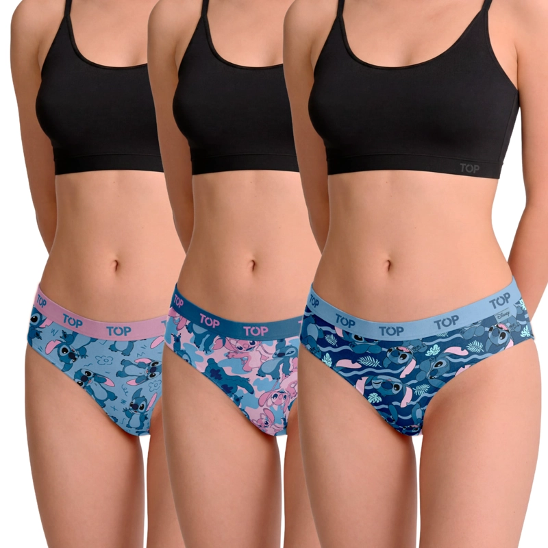 CALZON CULOTTE ALGODON PACK 3 STITCH C2 TOP - 1