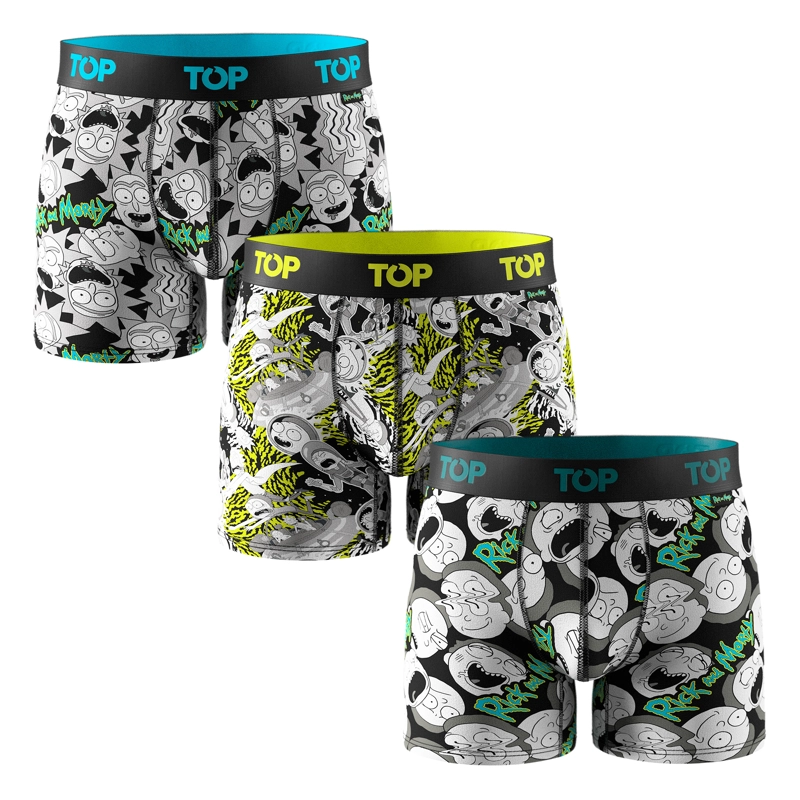 BOXER MEDIO ALGODON PACK 3 RICK AND MORTY C4 TOP - 1