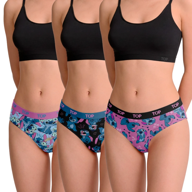 CALZON CULOTTE ALGODON PACK 3 STITCH C3 TOP - 1