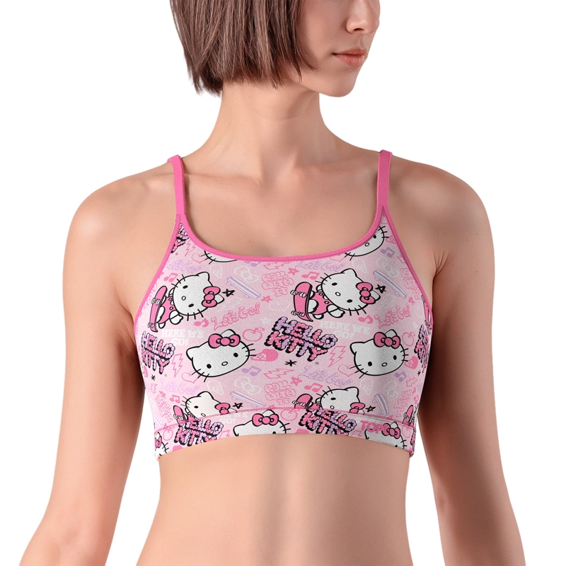 PETO MUJER ALGODON CON PADS REMOVIBLES HELLO KITTY C2 TOP - 1