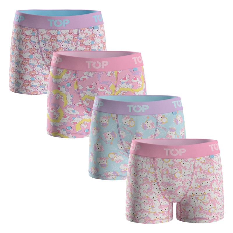 BOXER MEDIO NIÑA ALGODON PACK 4 HELLO KITTY C2 TOP - 1