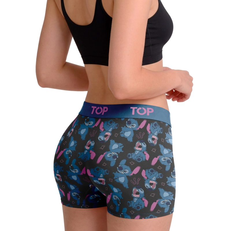 BOXER MEDIO MUJER ALGODON PACK 3 STITCH C6 TOP - 3