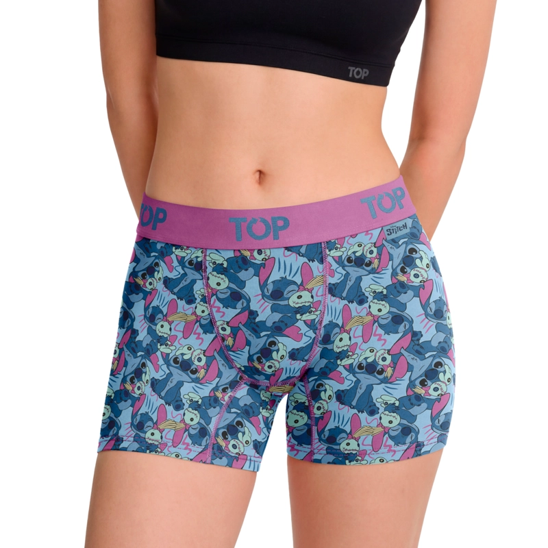 BOXER MEDIO MUJER ALGODON PACK 3 STITCH C6 TOP - 5
