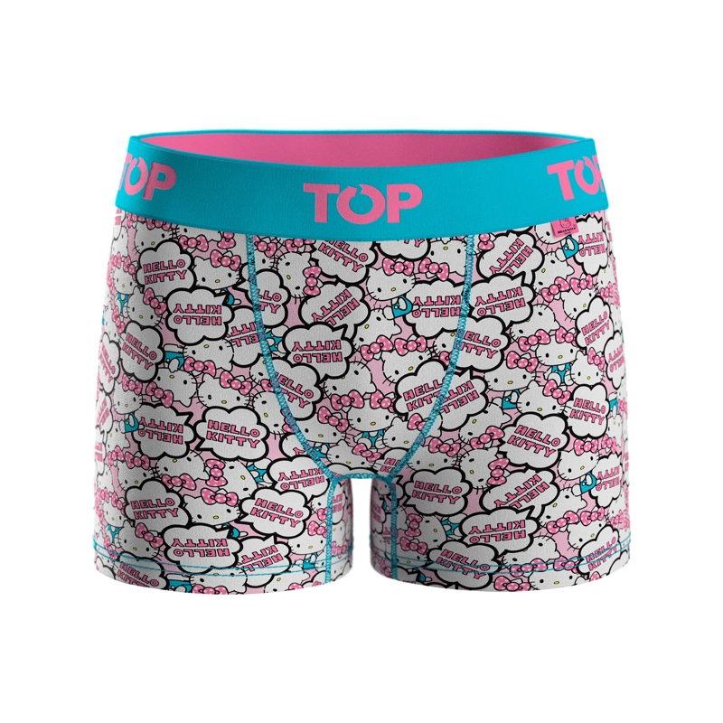 BOXER MEDIO NIÑA ALGODON PACK 4 HELLO KITTY C1 TOP - 3