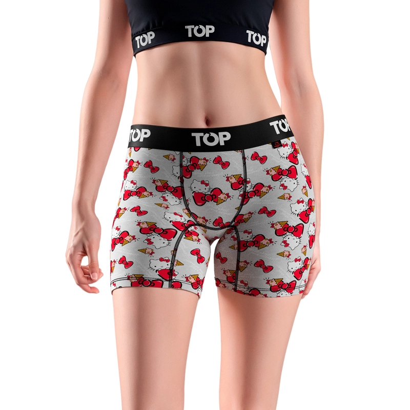 BOXER MEDIO MUJER ALGODON PACK 3 HELLO KITTY C10 TOP - 2