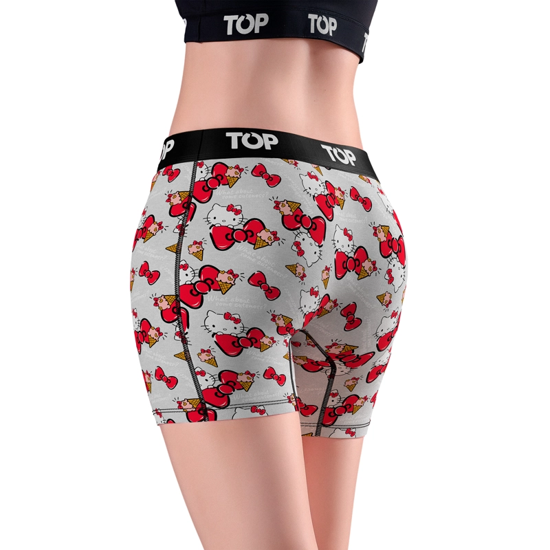 BOXER MEDIO MUJER ALGODON PACK 3 HELLO KITTY C10 TOP - 3