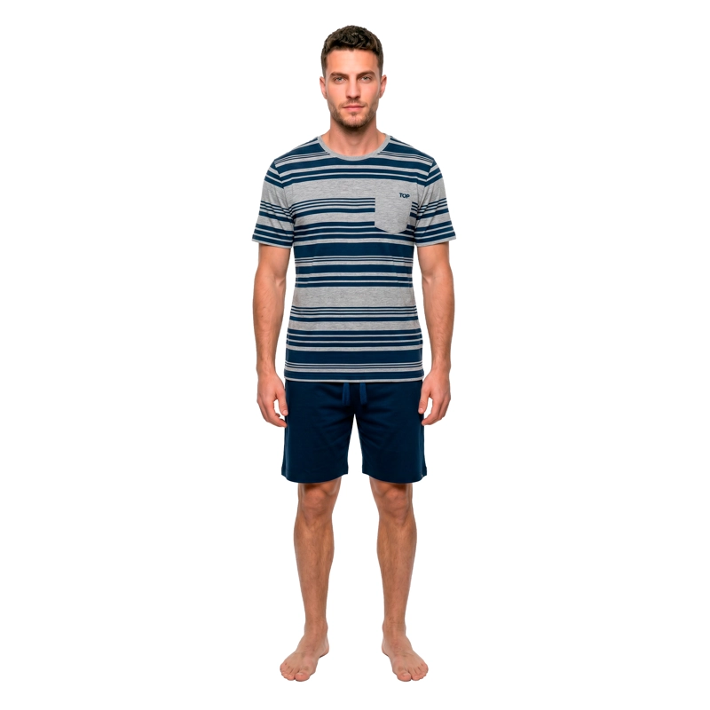 PIJAMA HOMBRE VERANO ALGODON C1 TOP - 1