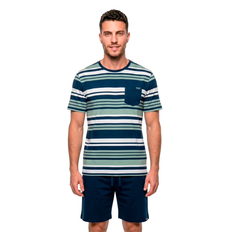 PIJAMA HOMBRE VERANO ALGODON C2 TOP - 2