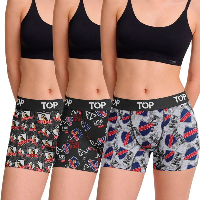 BOXER MEDIO MUJER ALGODON PACK 3 COLO - COLO C1 TOP - 1