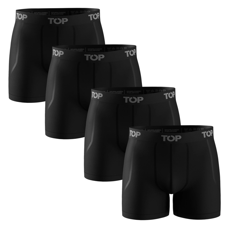 BOXER MEDIO MICROFIBRA SIN COSTURAS PACK 4 C1 TOP - 1