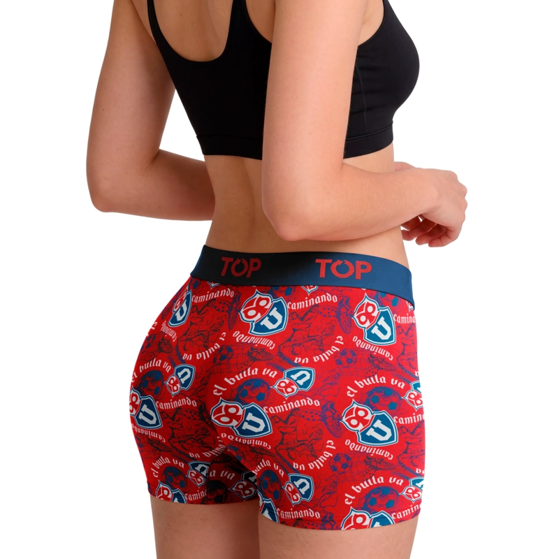 BOXER MEDIO MUJER ALGODON PACK 3 UNIVERSIDAD DE CHILE C1 TOP - 2