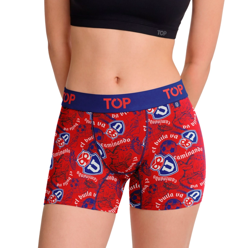 BOXER MEDIO MUJER ALGODON PACK 3 UNIVERSIDAD DE CHILE C1 TOP - 3