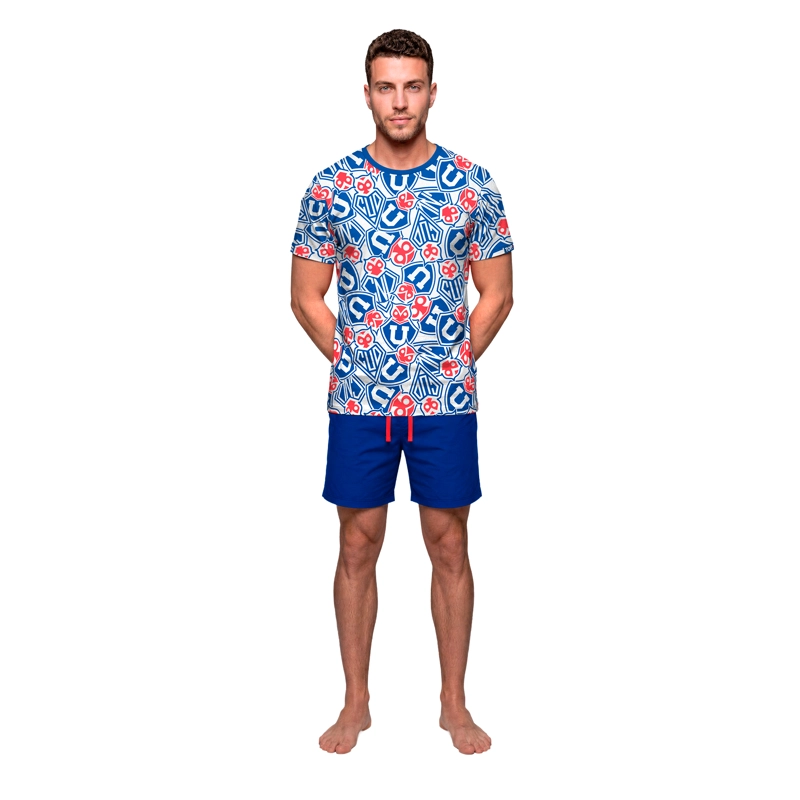PIJAMA HOMBRE ALGODON VERANO UNIVERSIDAD DE CHILE C1 TOP - 1
