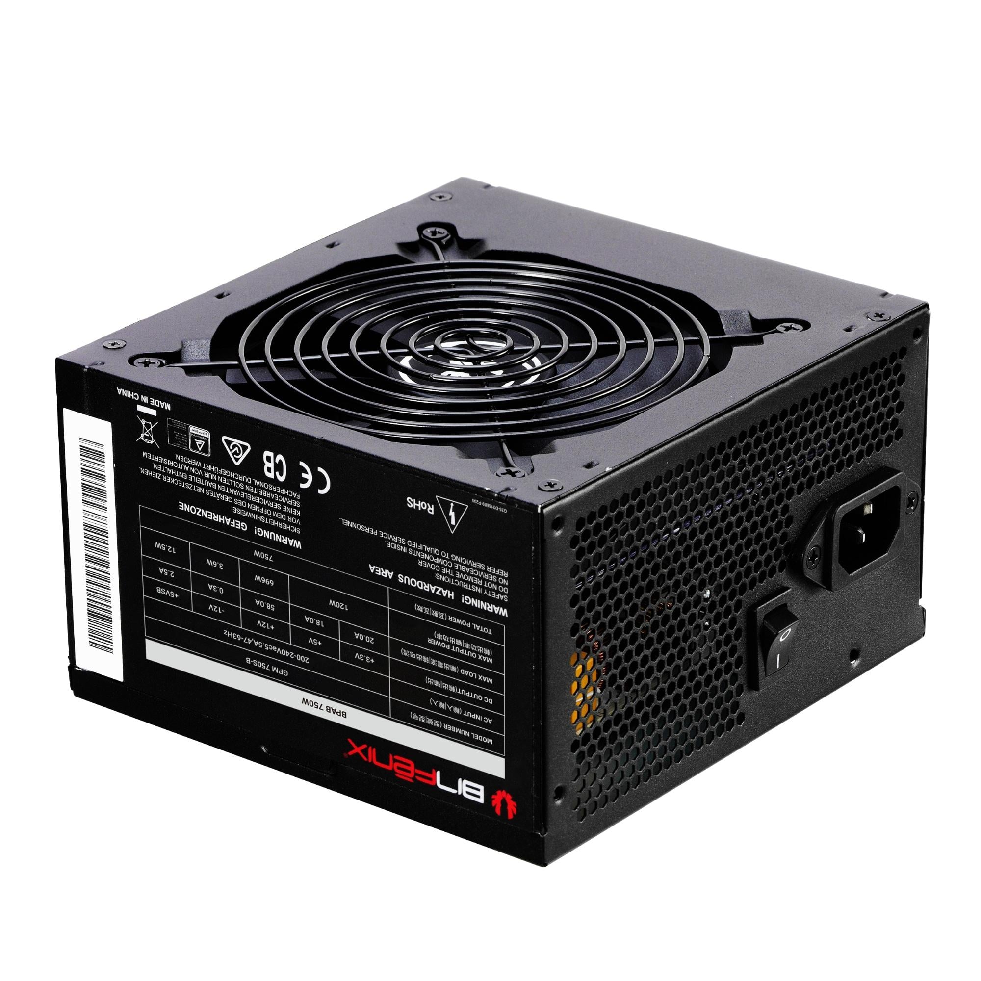 GABINETE BITFENIX FAN + FUENTE PODER 750W 4 VENTILADORES NEGRO - 2