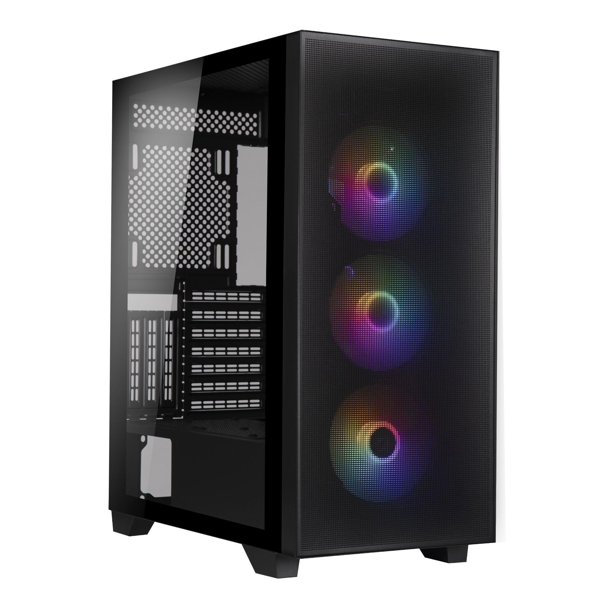 GABINETE BITFENIX FLOW ATX 4 VENTILADORES NEGRO - 2