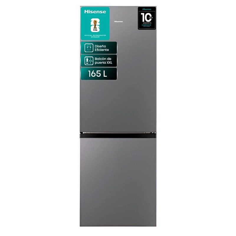REFRIGERADOR BOTTOM FREEZER RD-22DC 165 LT/ HISENSE/ GRIS (NUEVO CAJA DAÑADA) - 1