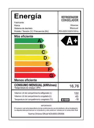REFRIGERADOR BOTTOM FREEZER RD-22DC 165 LT/ HISENSE/ GRIS (NUEVO CAJA DAÑADA) - 8