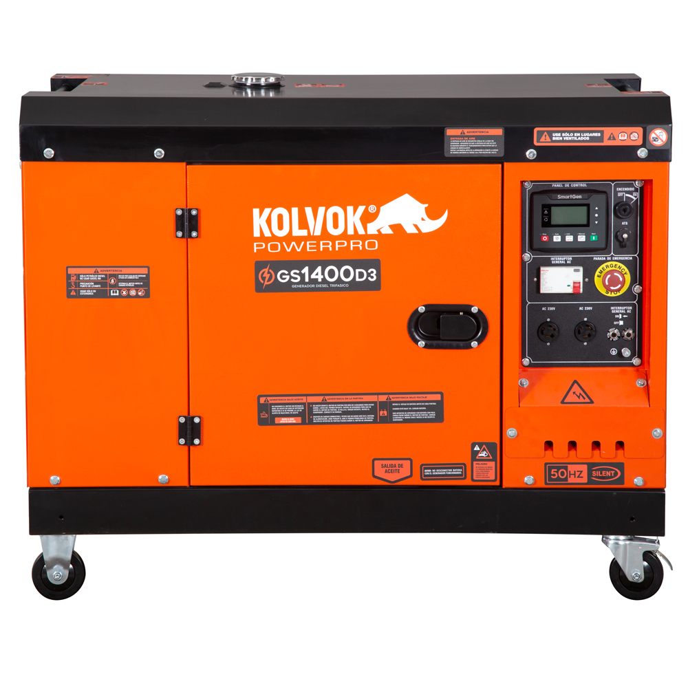 GENERADOR TRIFÁSICO KOLVOK GS1400D3 14KVA DIESEL - 1