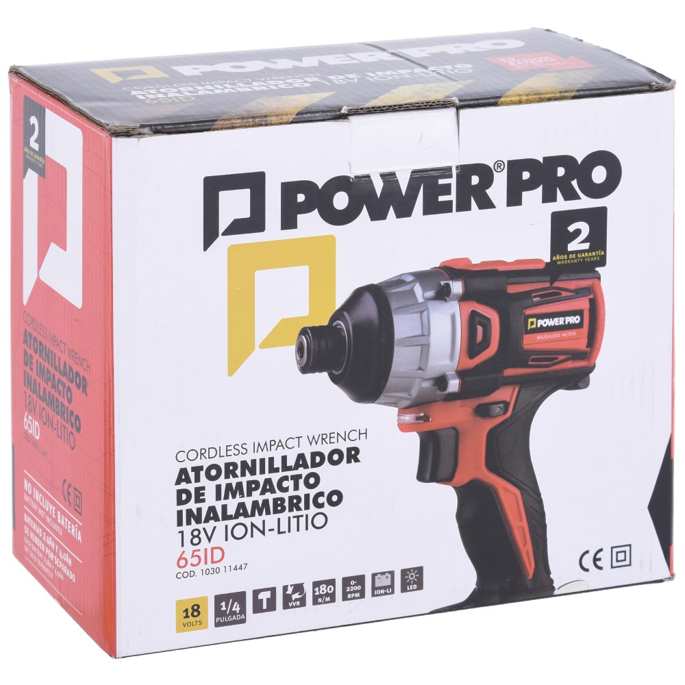 ATORNILLADOR DE IMPACTO POWER PRO 18 V INALÁMBRICO 1/4' - 4