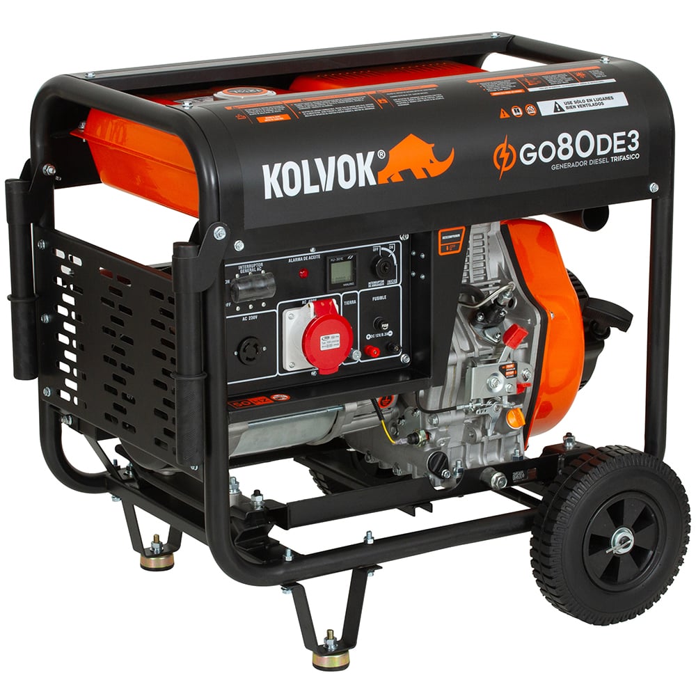 GENERADOR TRIFÁSICO KOLVOK GO80DE3 8.1KVA DIESEL - 1