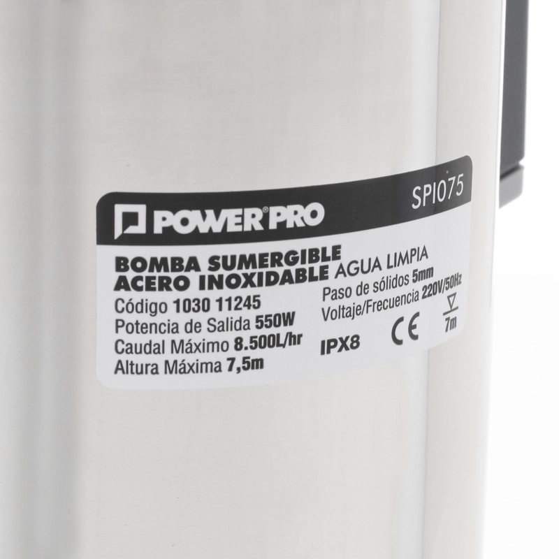 BOMBA SUMERGIBLE BERCATTI SPI075 0.75 HP AGUA LIMPIA - 4