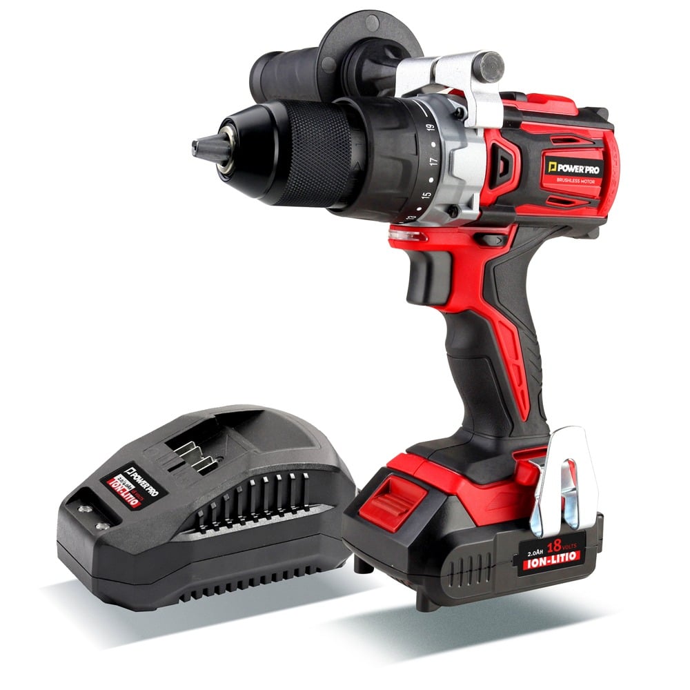 KIT POWER PRO LB130ID TALADRO PERCUTOR + BATERÍA 2A + CARGADOR 18 V - 1