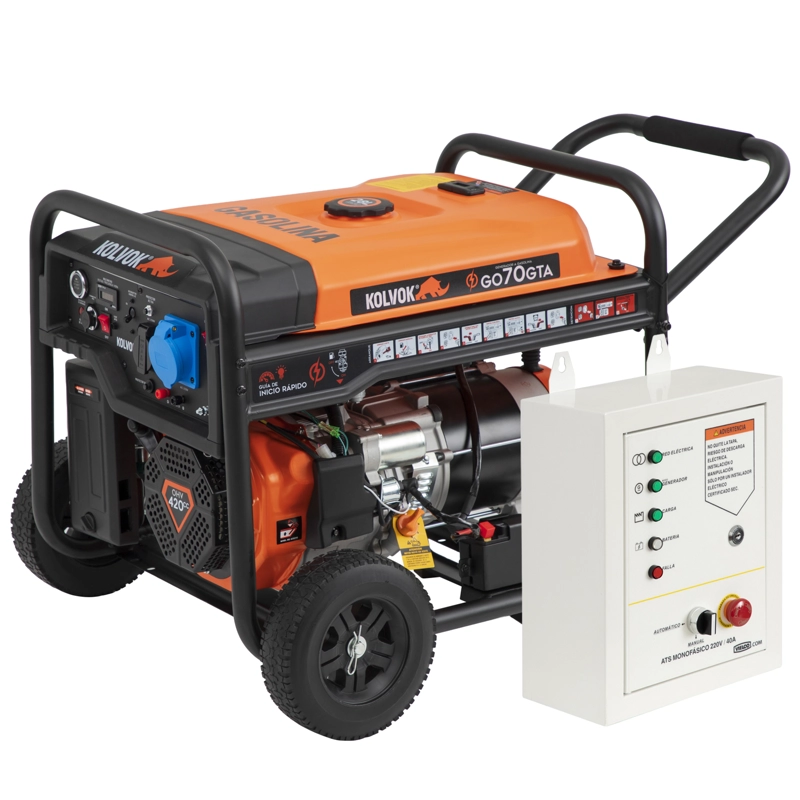KIT GENERADOR ELE CTRICO A GASOLINA 6500 W + ATS - 1