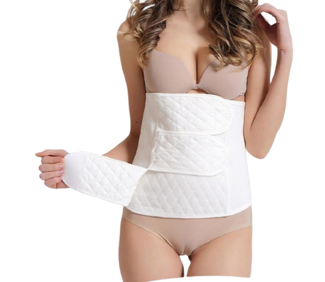 FAJA POST PARTO 3 BANDAS BLANCA - 1