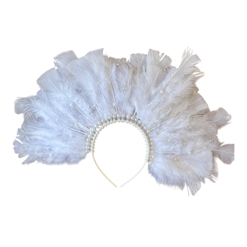 CORONA PARA NOVIA MATRIMONIO/ ARTEMISA PLUMA PERLAS - 1