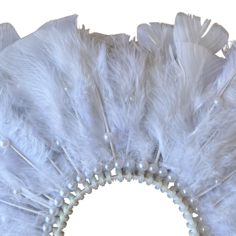 CORONA PARA NOVIA MATRIMONIO/ ARTEMISA PLUMA PERLAS - 3