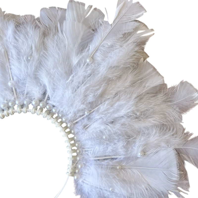 CORONA PARA NOVIA MATRIMONIO/ ARTEMISA PLUMA PERLAS - 4