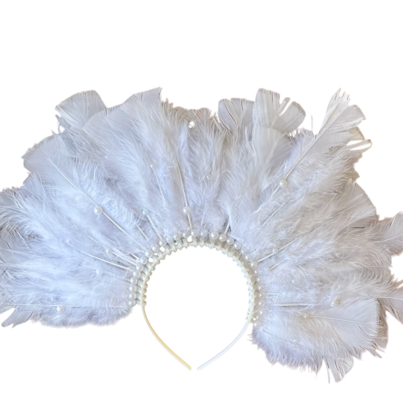 CORONA PARA NOVIA MATRIMONIO/ ARTEMISA PLUMA PERLAS - 5